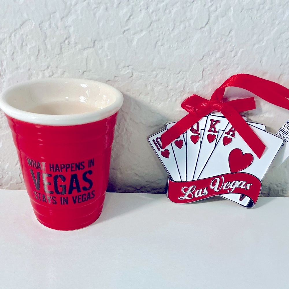 Set of 2 NWT Vegas-Themed Holiday Decorations